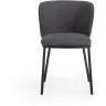 Ciselia Стул из темно-серой синели и черной стали