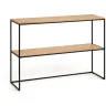 Yoana Консоль из дубового шпона и черного металла 120 x 80 cm
