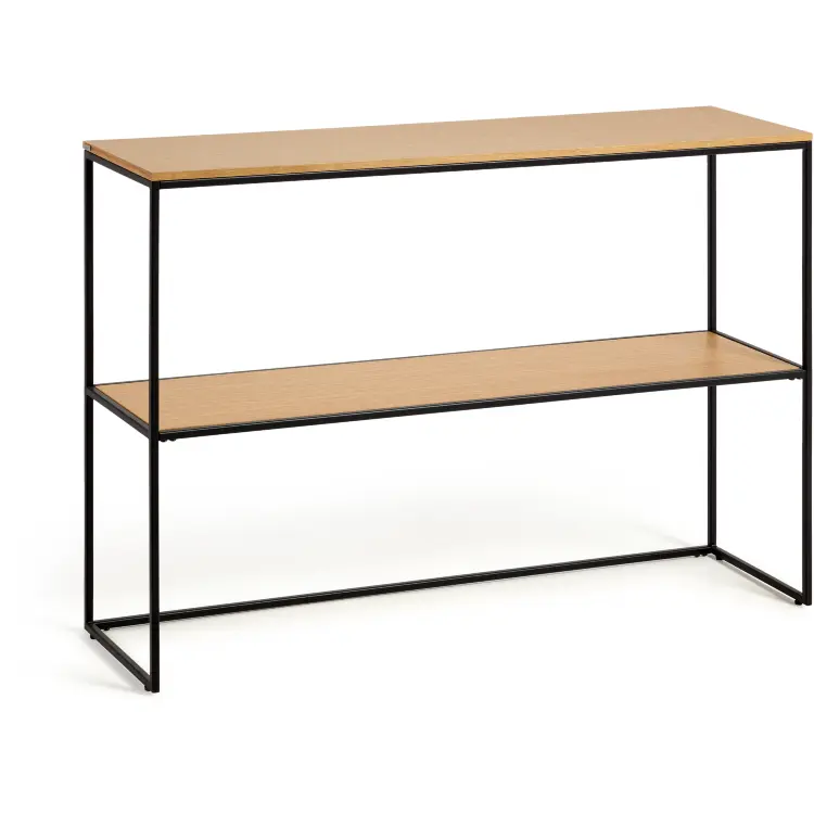 Yoana Консоль из дубового шпона и черного металла 120 x 80 cm