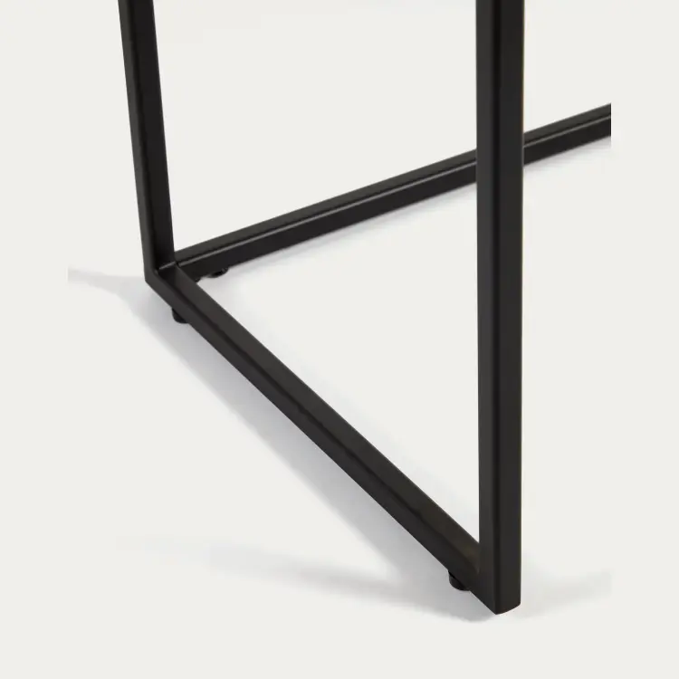 Yoana Консоль из дубового шпона и черного металла 120 x 80 cm