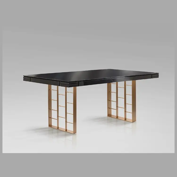 Vita Обеденный стол антрацитовый/розовое золото 240