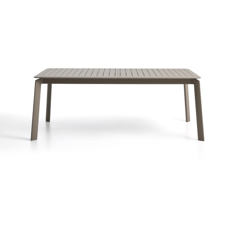 Раздвижной уличный стол Brela из алюминия цвета taupe 205(287) x 100 см