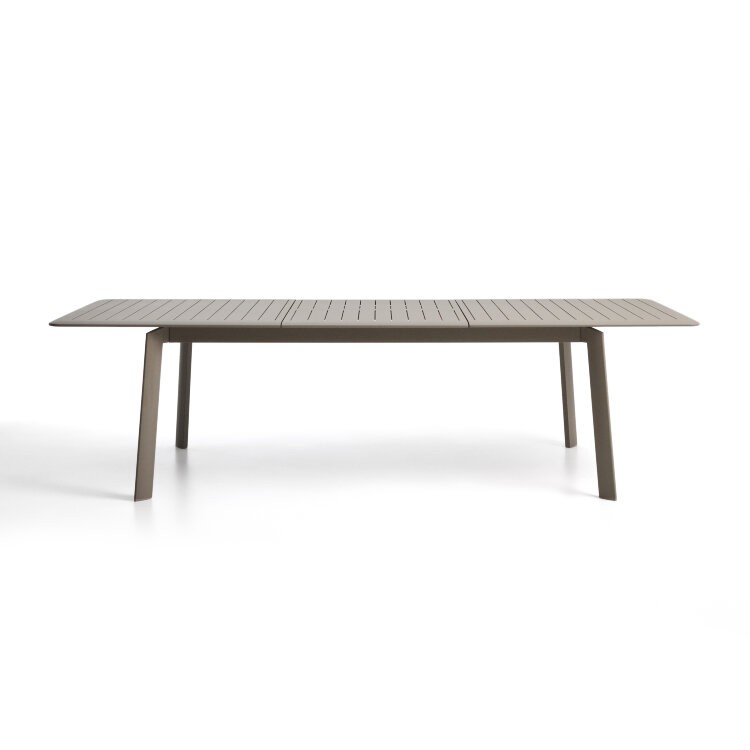 Раздвижной уличный стол Brela из алюминия цвета taupe 205(287) x 100 см