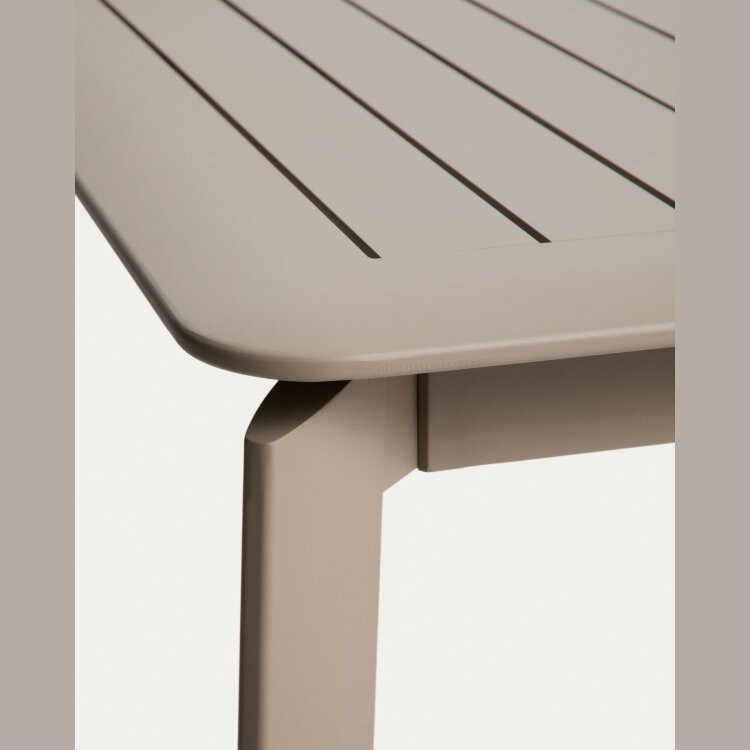 Раздвижной уличный стол Brela из алюминия цвета taupe 205(287) x 100 см