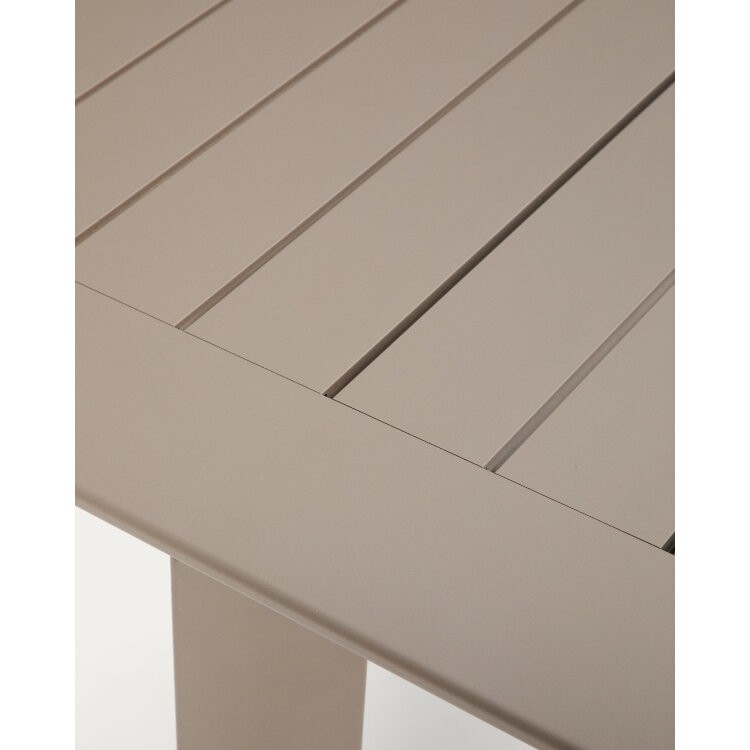 Раздвижной уличный стол Brela из алюминия цвета taupe 205(287) x 100 см