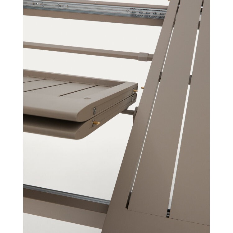 Раздвижной уличный стол Brela из алюминия цвета taupe 205(287) x 100 см