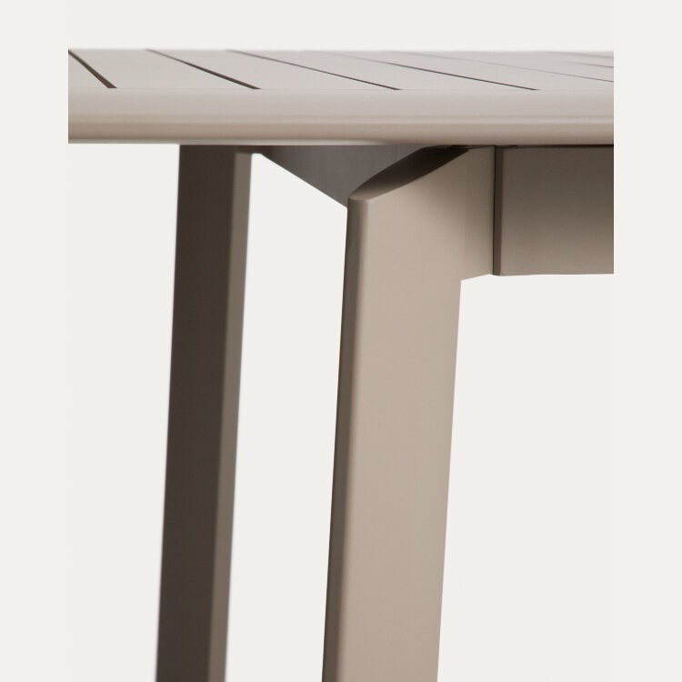 Раздвижной уличный стол Brela из алюминия цвета taupe 205(287) x 100 см