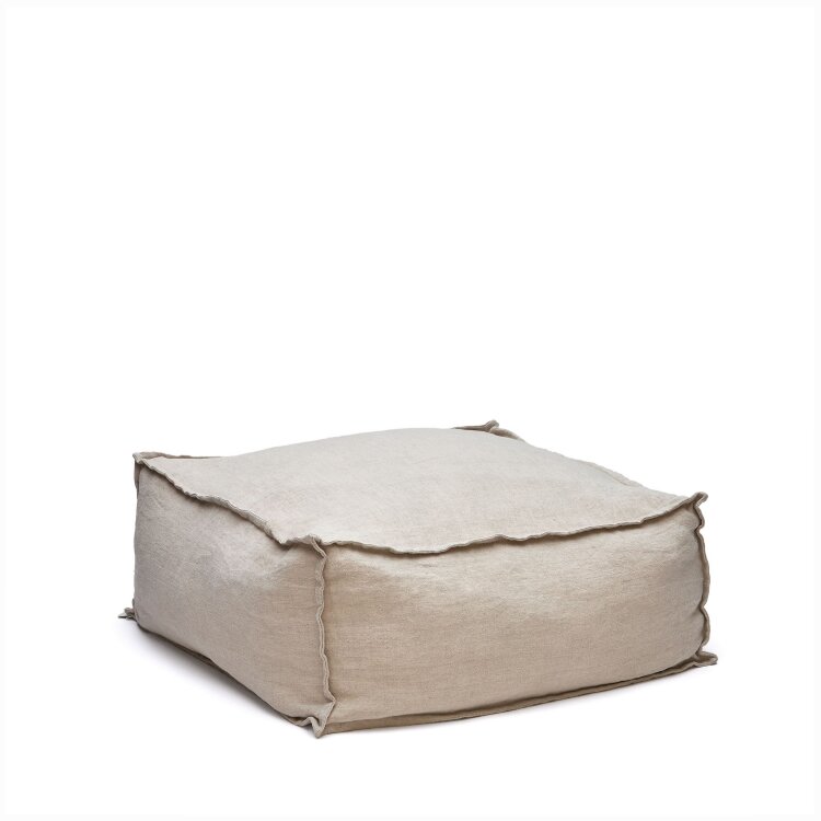 Forallac Пуф 100% лен бежевого цвета 50 x 50 см