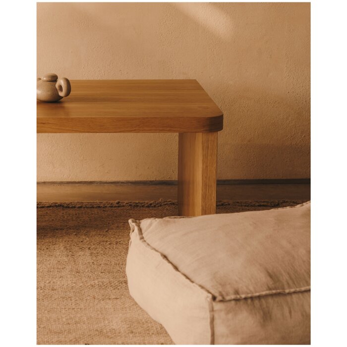 Forallac Пуф 100% лен бежевого цвета 50 x 50 см