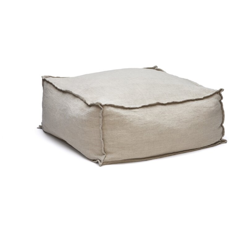 Forallac Пуф 100% лен бежевого цвета 50 x 50 см