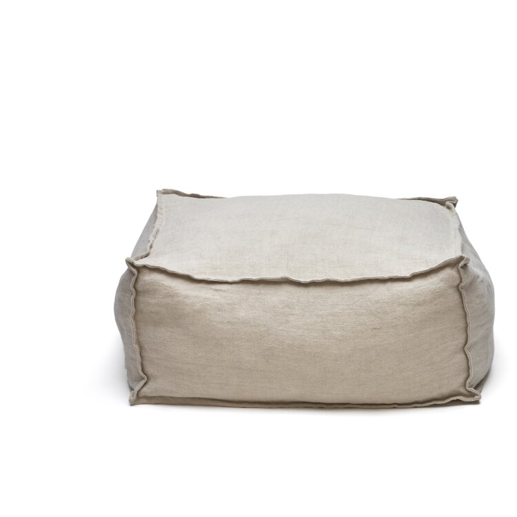 Forallac Пуф 100% лен бежевого цвета 50 x 50 см