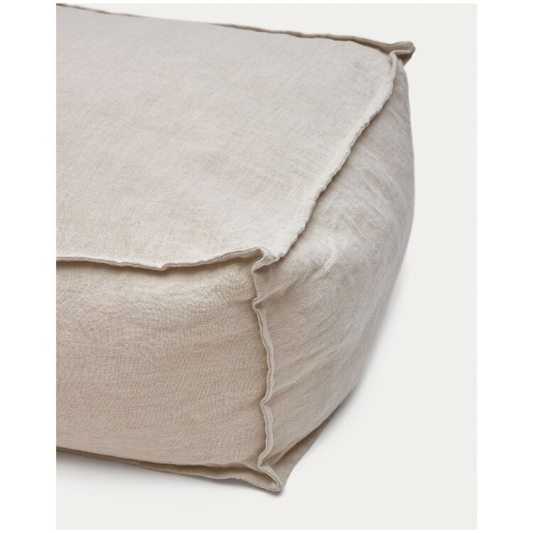 Forallac Пуф 100% лен бежевого цвета 50 x 50 см
