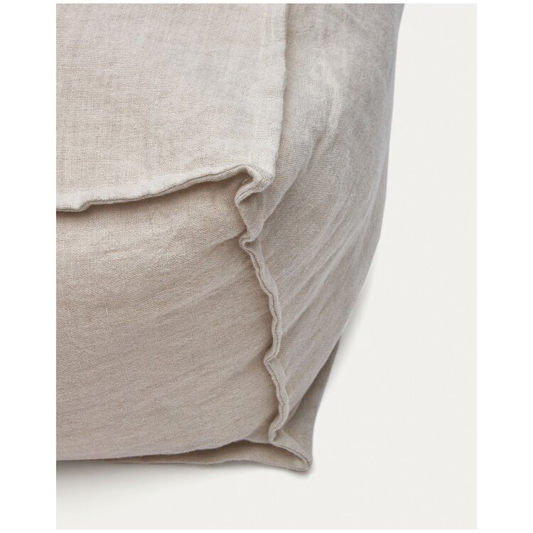 Forallac Пуф 100% лен бежевого цвета 50 x 50 см