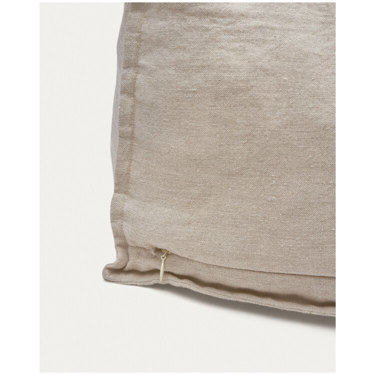 Forallac Пуф 100% лен бежевого цвета 50 x 50 см