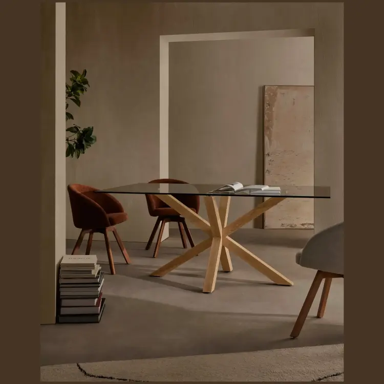 Стол Arya 160x90 металл стекло