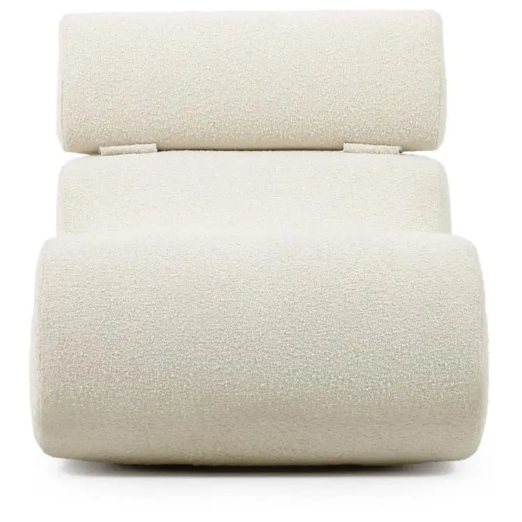 Кресло Club из белой ткани букле