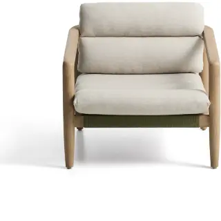 Уличное кресло Menfi из массива акации и зеленой веревки