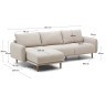 Carlota Диван 3-местный модульный с левым/правым шезлонгом бежевого цвета