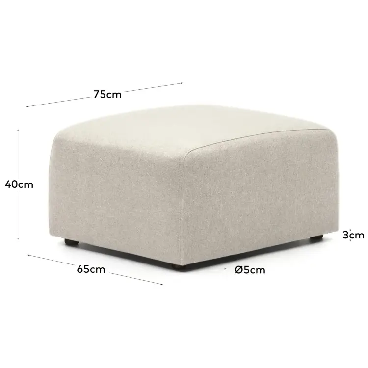 Neom Подставка для ног бежевого цвета 75 x 64 см