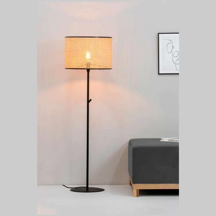 Торшер Mambo черный/ротанг