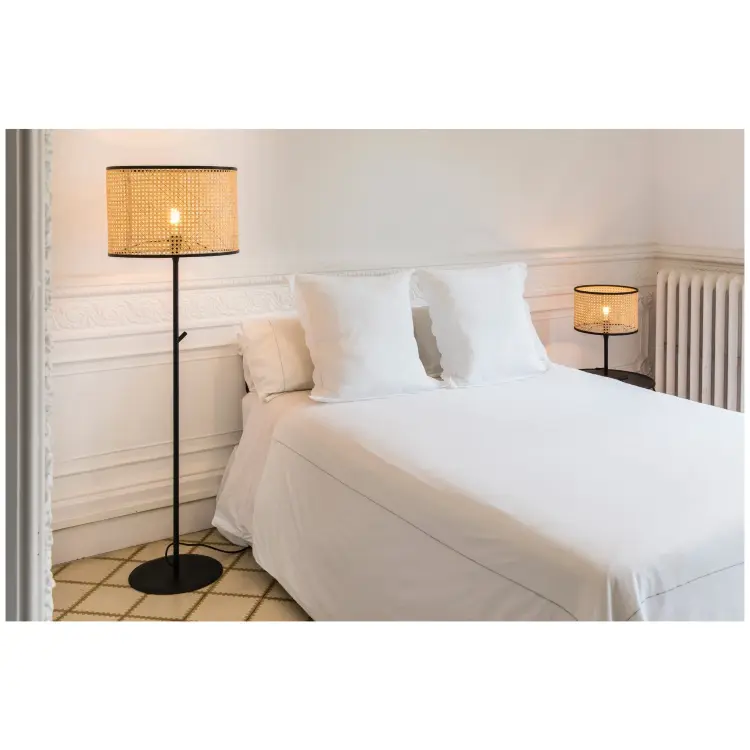 Торшер Mambo черный/ротанг