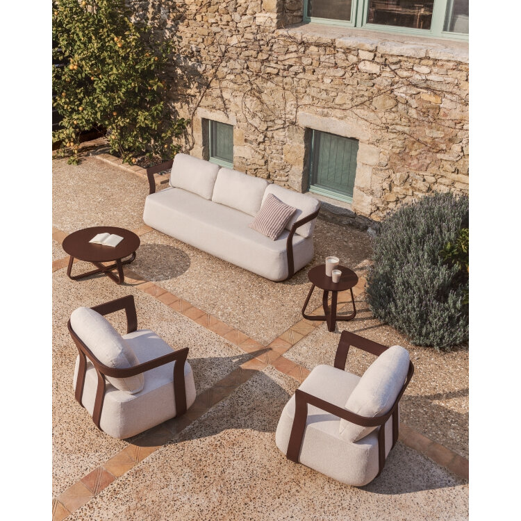 Уличное кресло Tamaris из алюминия коричневого цвета