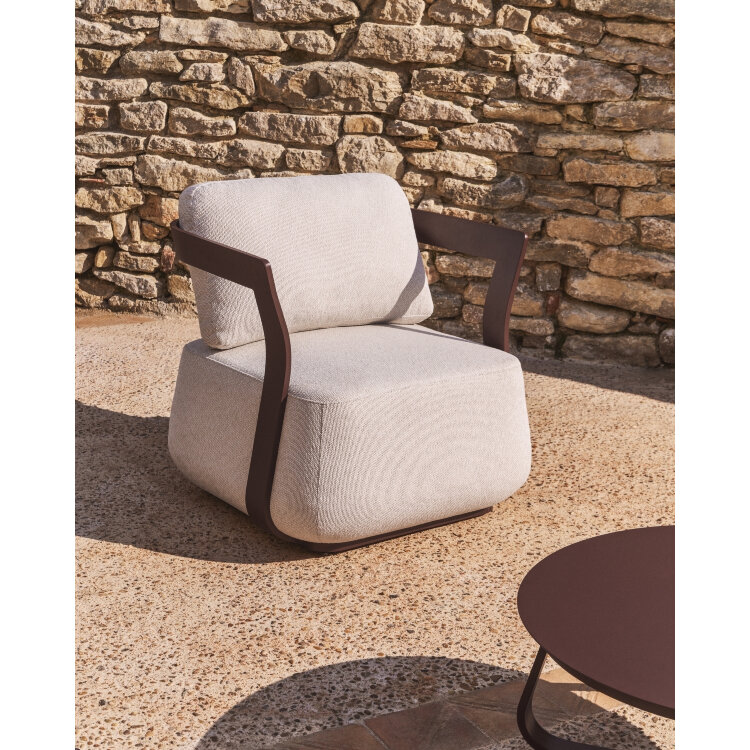 Уличное кресло Tamaris из алюминия коричневого цвета