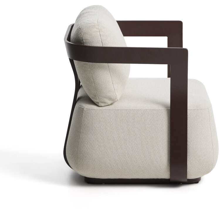 Уличное кресло Tamaris из алюминия коричневого цвета