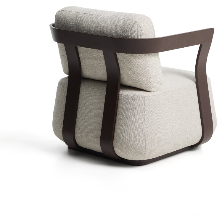 Уличное кресло Tamaris из алюминия коричневого цвета