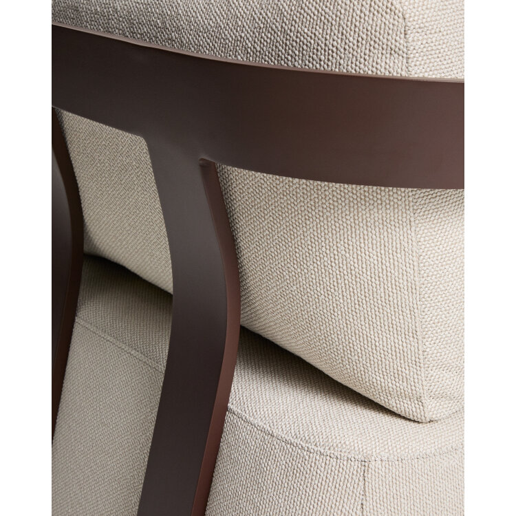 Уличное кресло Tamaris из алюминия коричневого цвета