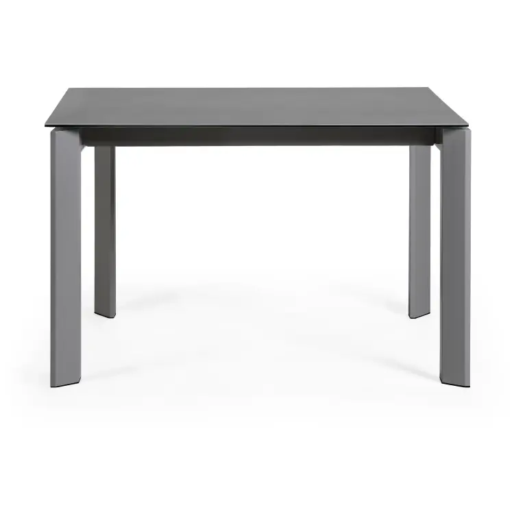 Стол раскладной Atta 120(180) x80 антрацит, керамика Vulcano Roca