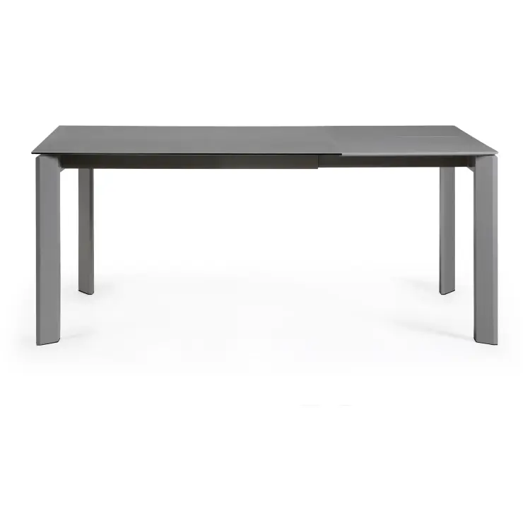 Стол раскладной Atta 120(180) x80 антрацит, керамика Vulcano Roca