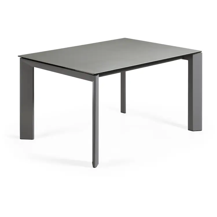 Стол Atta 140 (200) x90 антрацит, серый, керамика