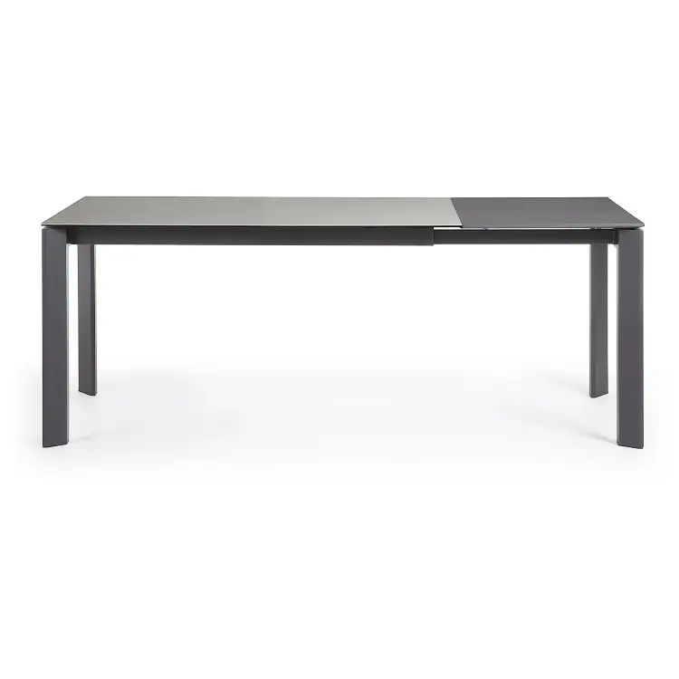 Стол Atta 140 (200) x90 антрацит, серый, керамика