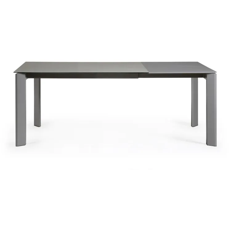 Стол Atta 140 (200) x90 антрацит, серый, керамика