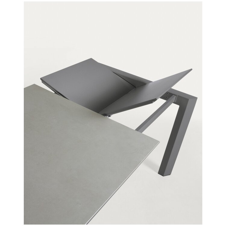 Стол Atta 140 (200) x90 антрацит, серый, керамика