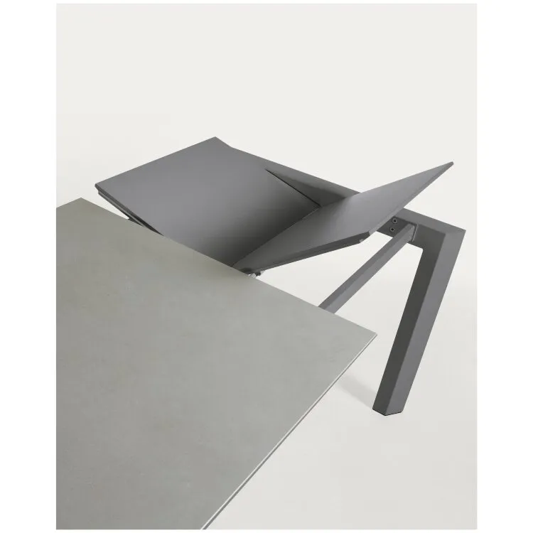 Стол Atta 140 (200) x90 антрацит, серый, керамика