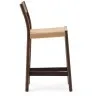 Analy Полубарный стул из массива дуба с отделкой под орех и сиденьем из веревки 65 см
