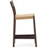 Analy Полубарный стул из массива дуба с отделкой под орех и сиденьем из веревки 65 см
