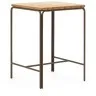 Salguer Барный столик из массива акации и коричневой стали Ø 70 x 70 см