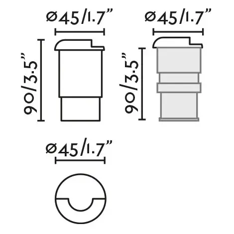 Уличный светодиодный светильник Kane-1 никель LED 3W 2700K