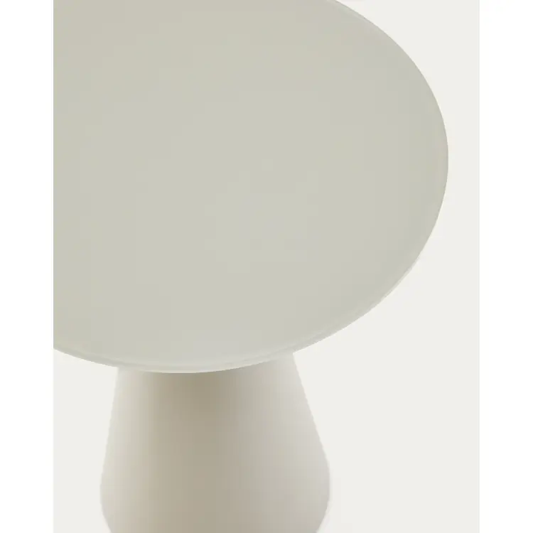 Журнальный столик Wilshire из матового стекла и стали матово-серый Ø35 см