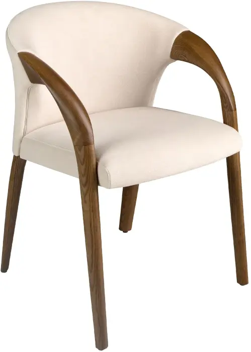 Стул 5151/ACH-19075 из кремового бархата