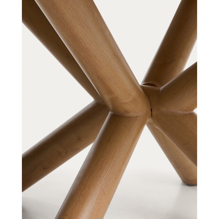 Уличный стол Mirtia из алюминия с отделкой под дерево и кремового спеченного камня 148 см