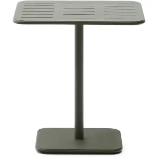 Уличный стол Brai из зеленой оцинкованной стали 70 x 70 см