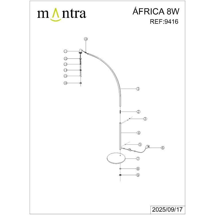 9416 Торшер AFRICA