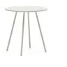 Montjoi Круглый уличный стол из стали с белой отделкой Ø 70 см