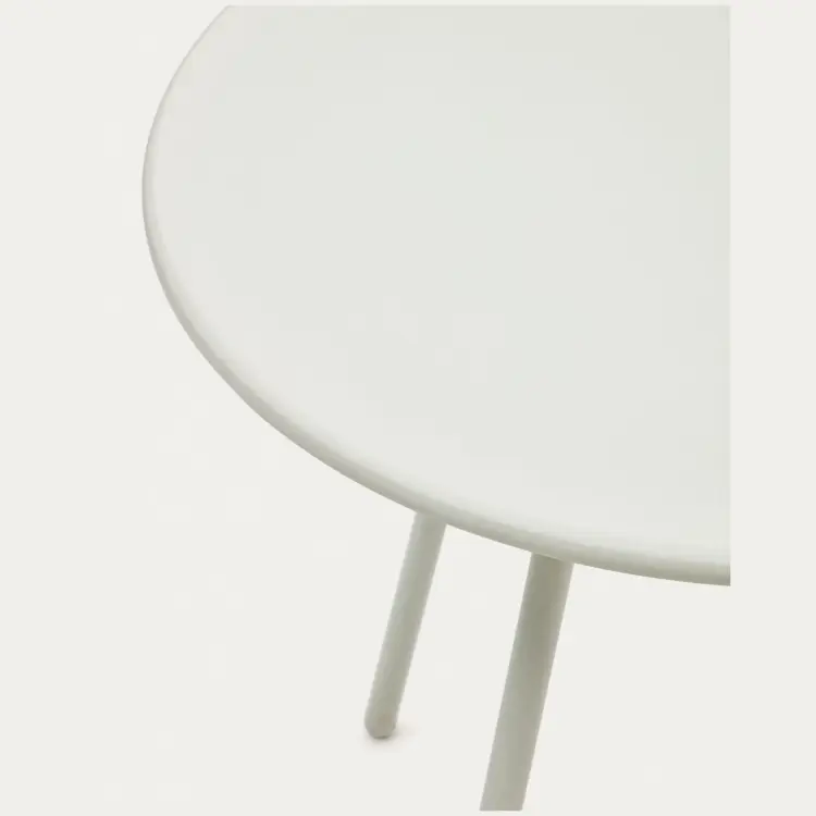 Montjoi Круглый уличный стол из стали с белой отделкой Ø 70 см