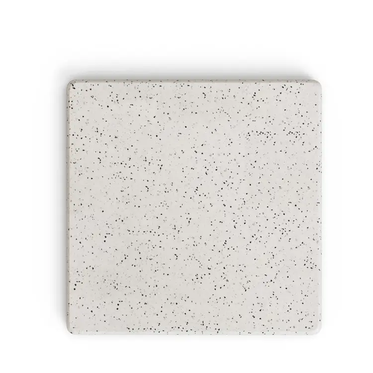 Высокий барный стол Saura со столешницей из белой терраццо