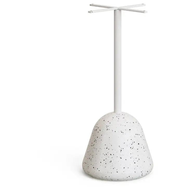 Высокий барный стол Saura со столешницей из белой терраццо